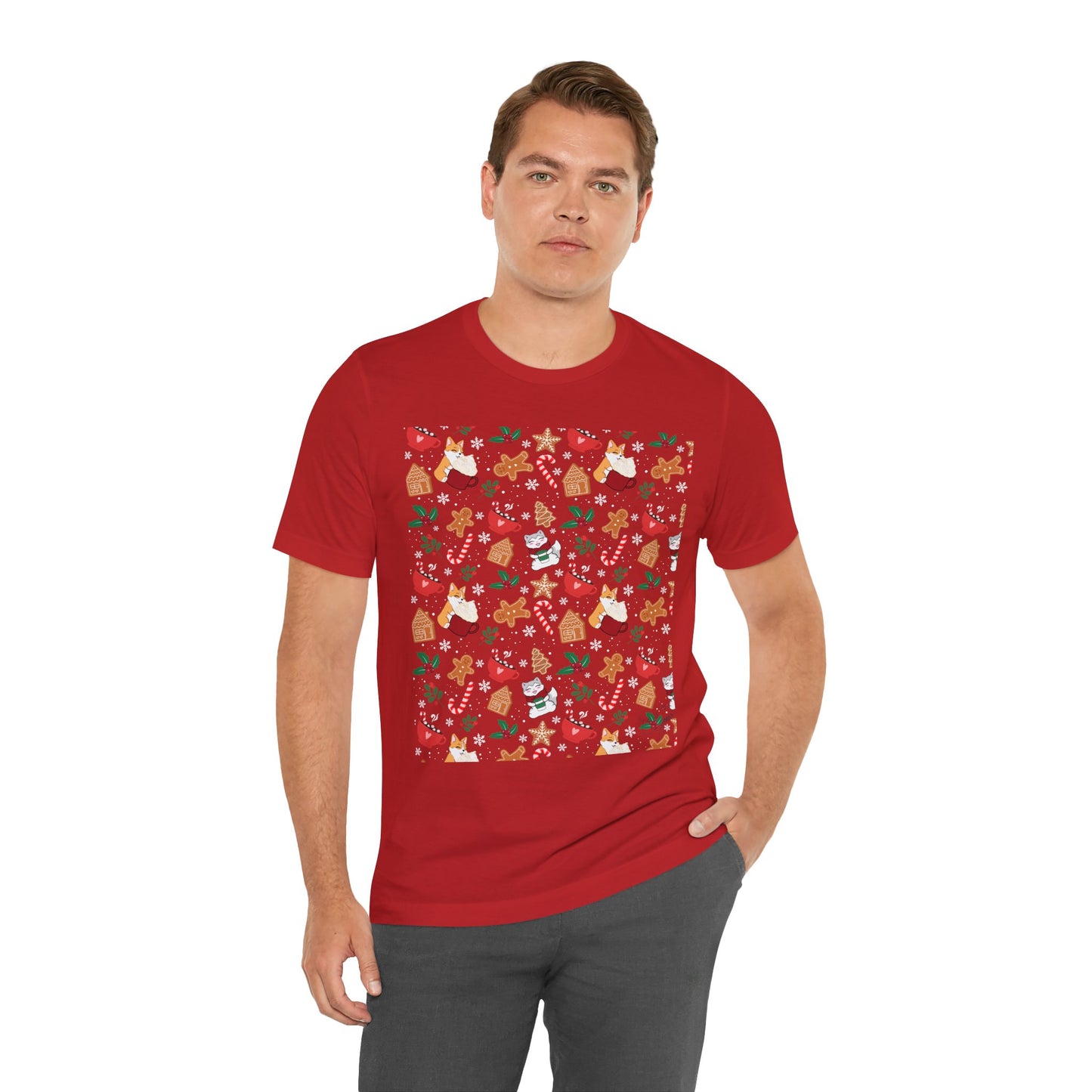 Kitty and Corgi — Coca and Gingerbread Christmas - Super Soft Cotton Airlume Unisex T-Shirt