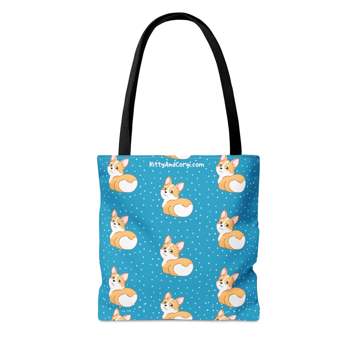 Corgi Butt Turquoise - Patterned Tote Bag