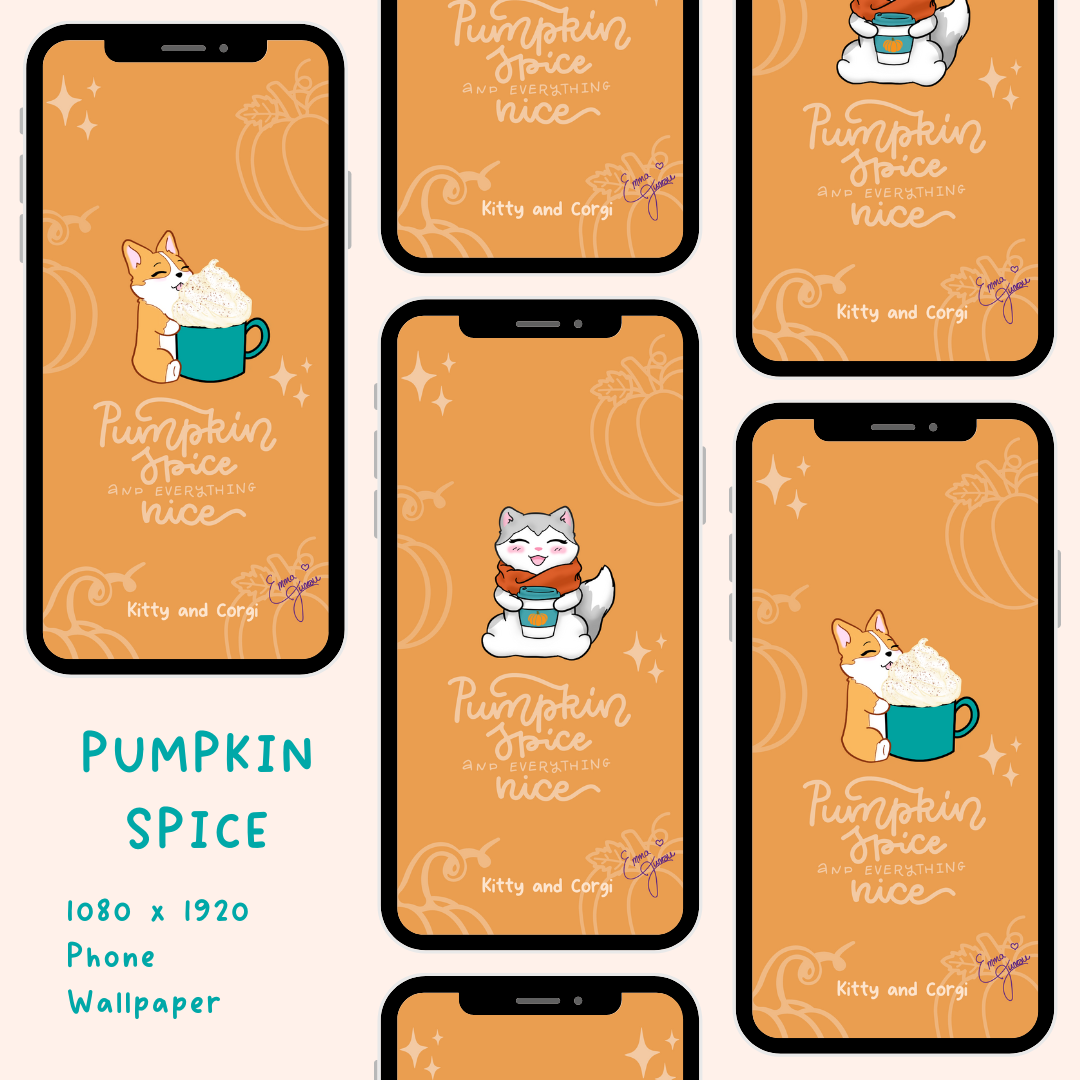 Phone Wallpaper Pumpkin Spice and Everything Nice Bundle