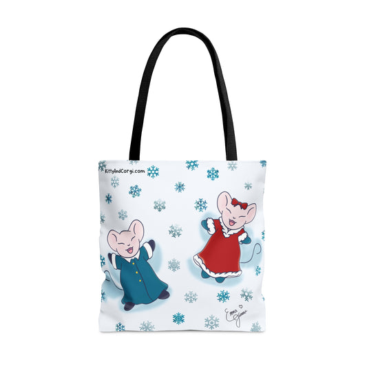 Snow Angel Mousies Tote Bag