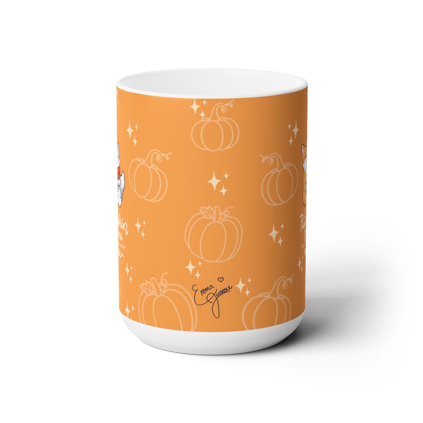 Kitty and Corgi Pumpkin Spice and Everything Nice - 15 oz Mug