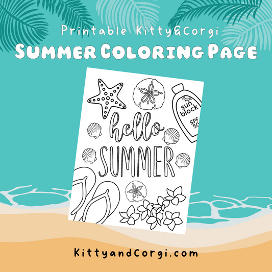 Hello Summer Coloring Page