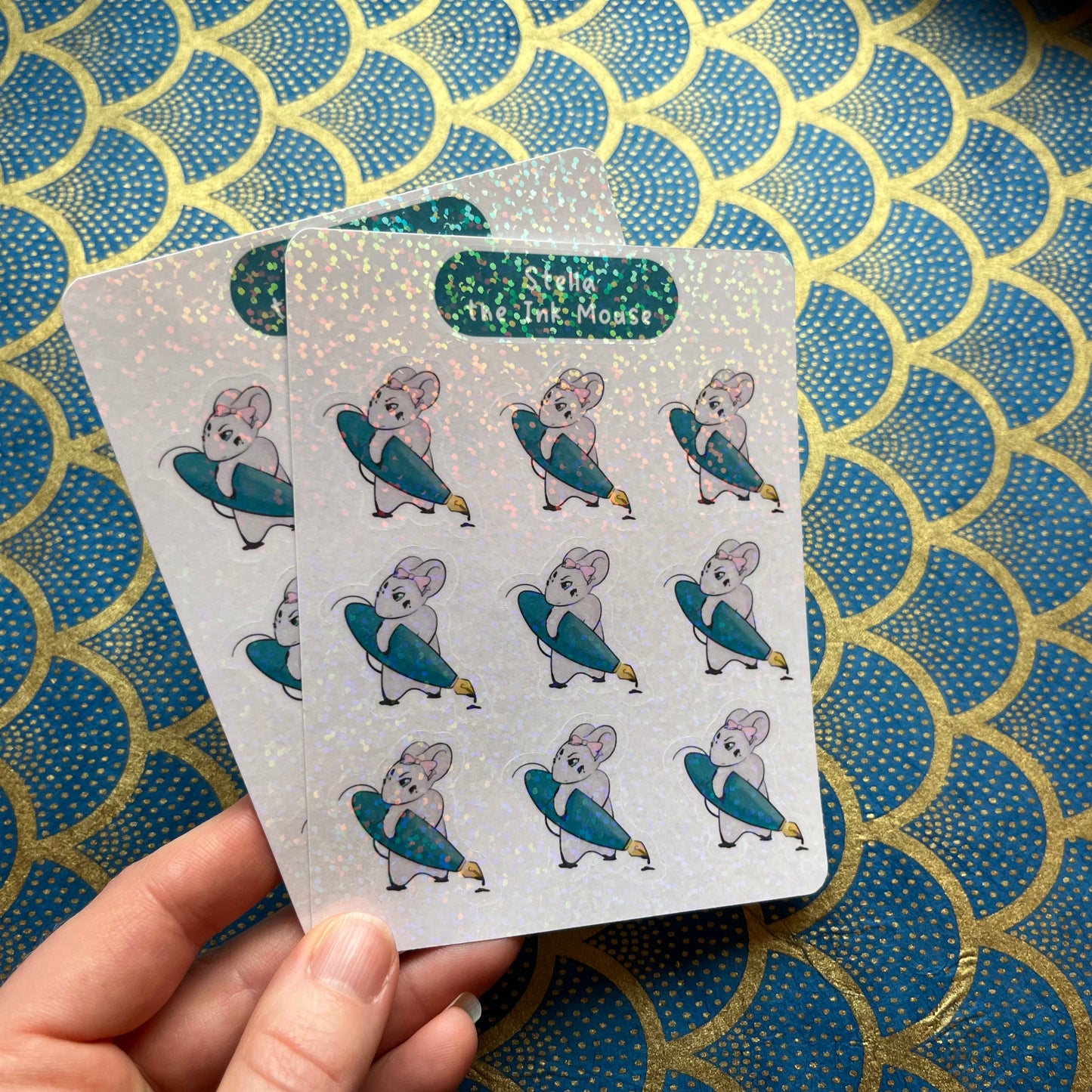 Stella the Ink Mouse Holographic Sticker Sheet