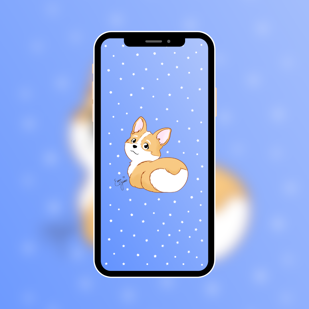 Corgi heart-butt Phone Wallpaper