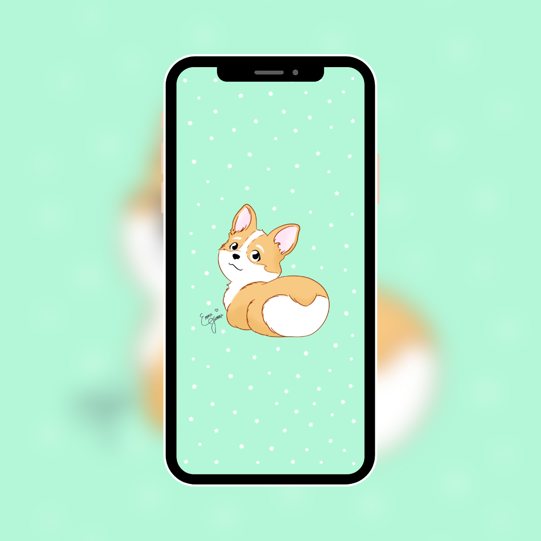 Corgi heart-butt Phone Wallpaper