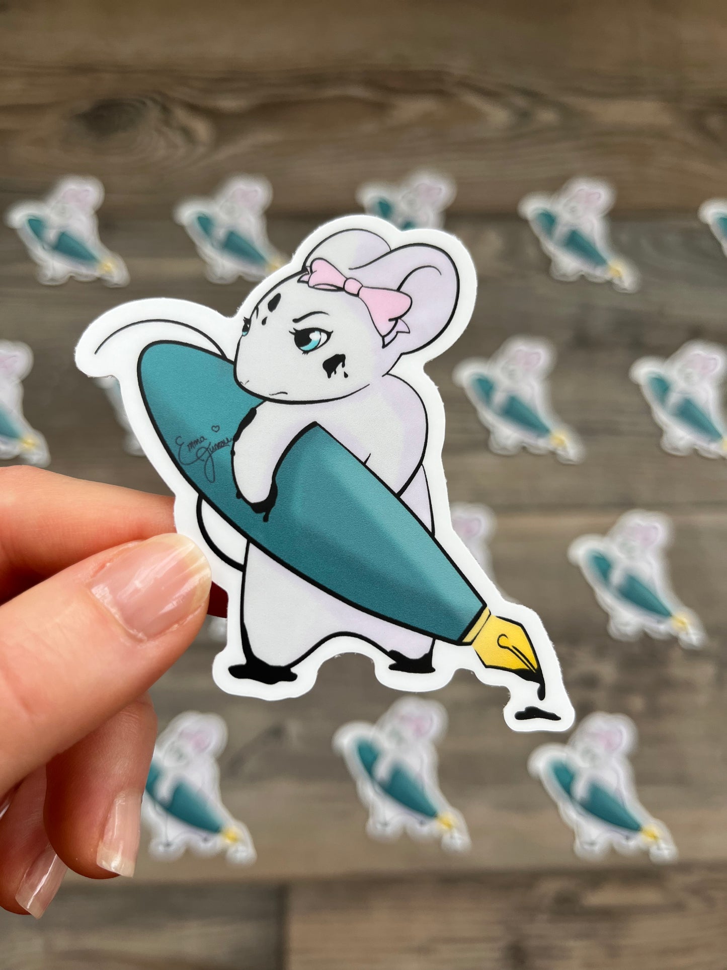 Fierce Ink Mouse, Stella - Vinyl Sticker