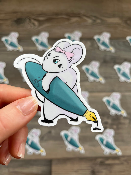 Fierce Ink Mouse, Stella - Vinyl Sticker