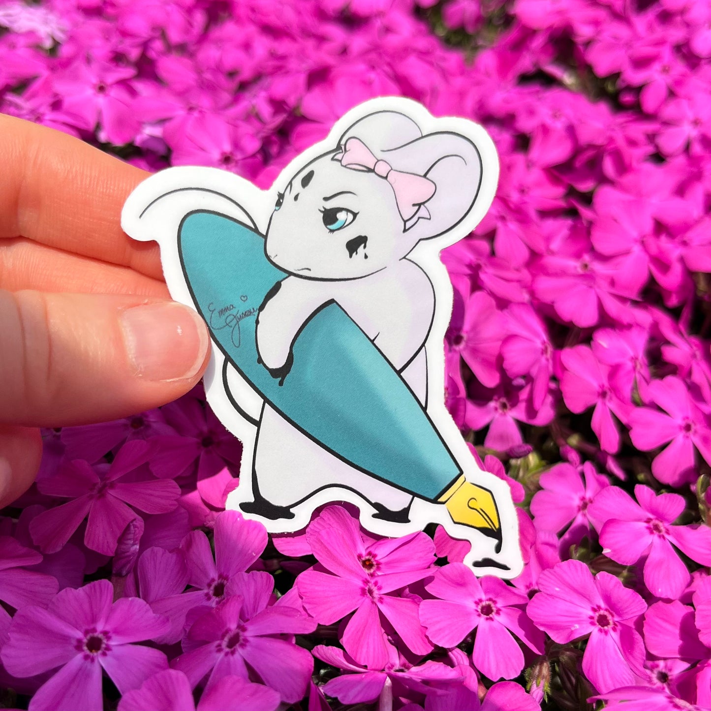 Fierce Ink Mouse, Stella - Vinyl Sticker