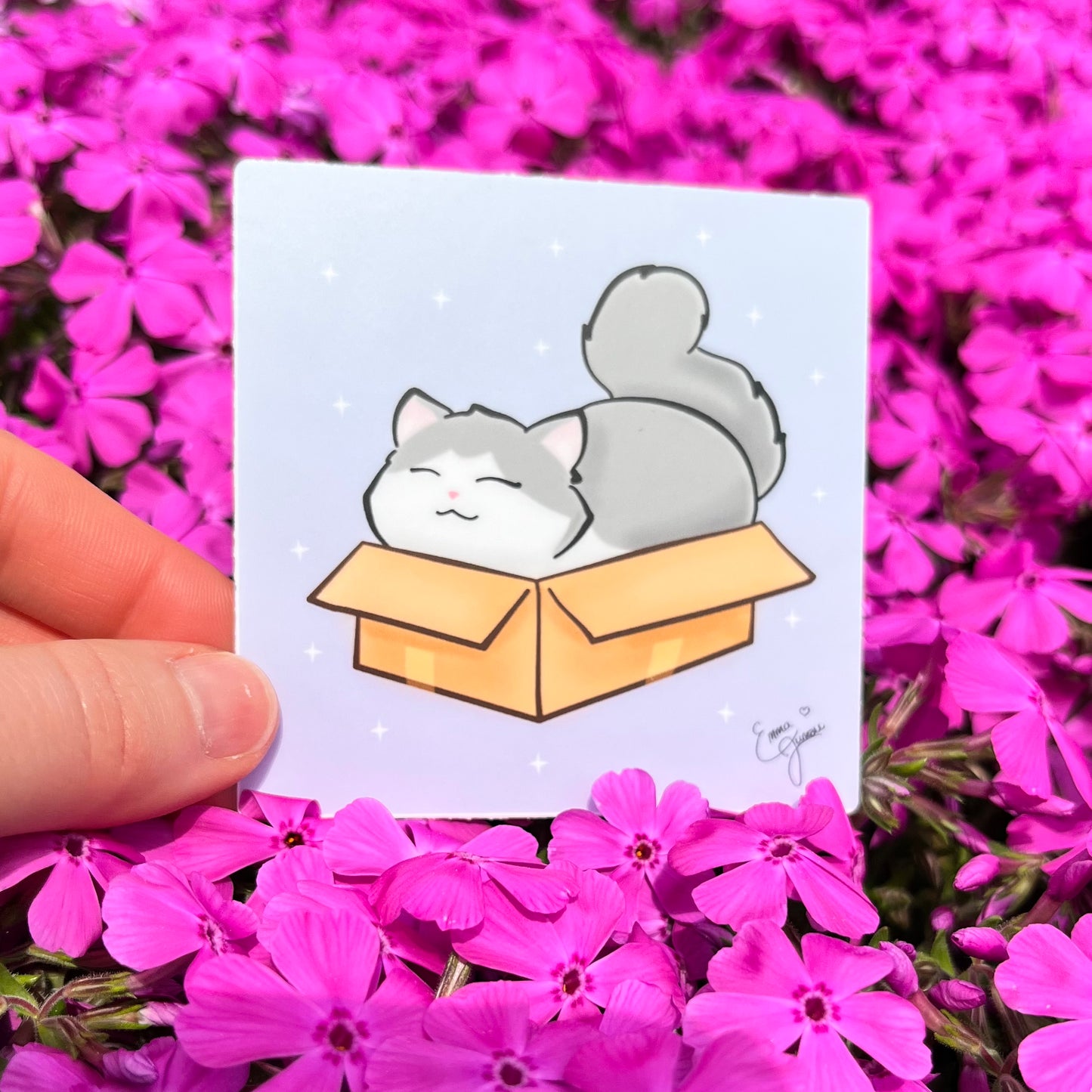 Kitty in a Box - Vinyl Sticker