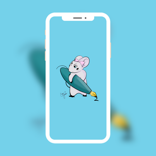 Ink Mouse Stella - Mobile Wallpaper - Available in  different colors