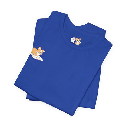 Corgi Reading a Book - Super Soft Cotton Airlume Unisex T-Shirt