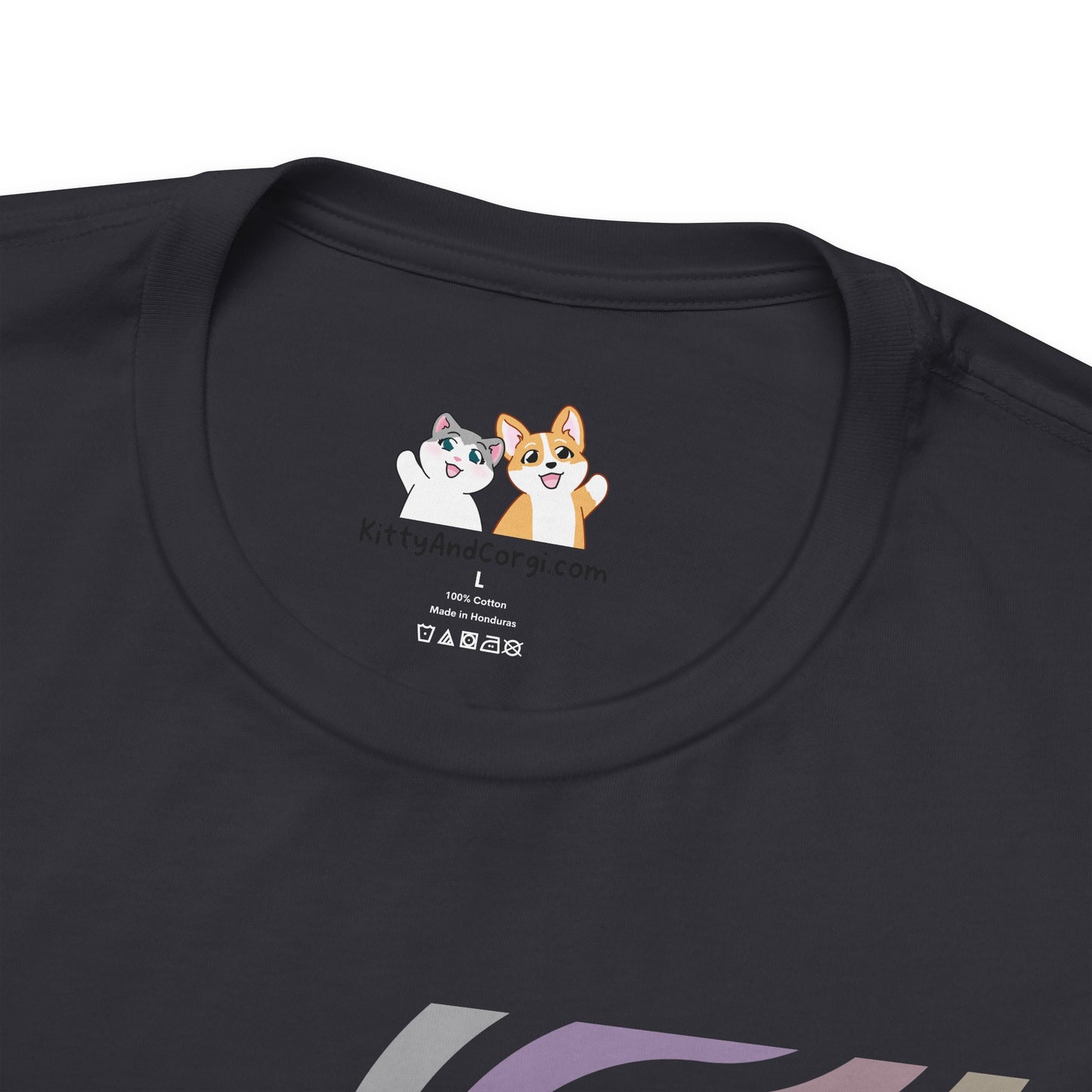 Corgi - Groovy Series - Stay Focused - Super Soft Cotton Airlume Unisex T-Shirt (Horizontal Graphic)