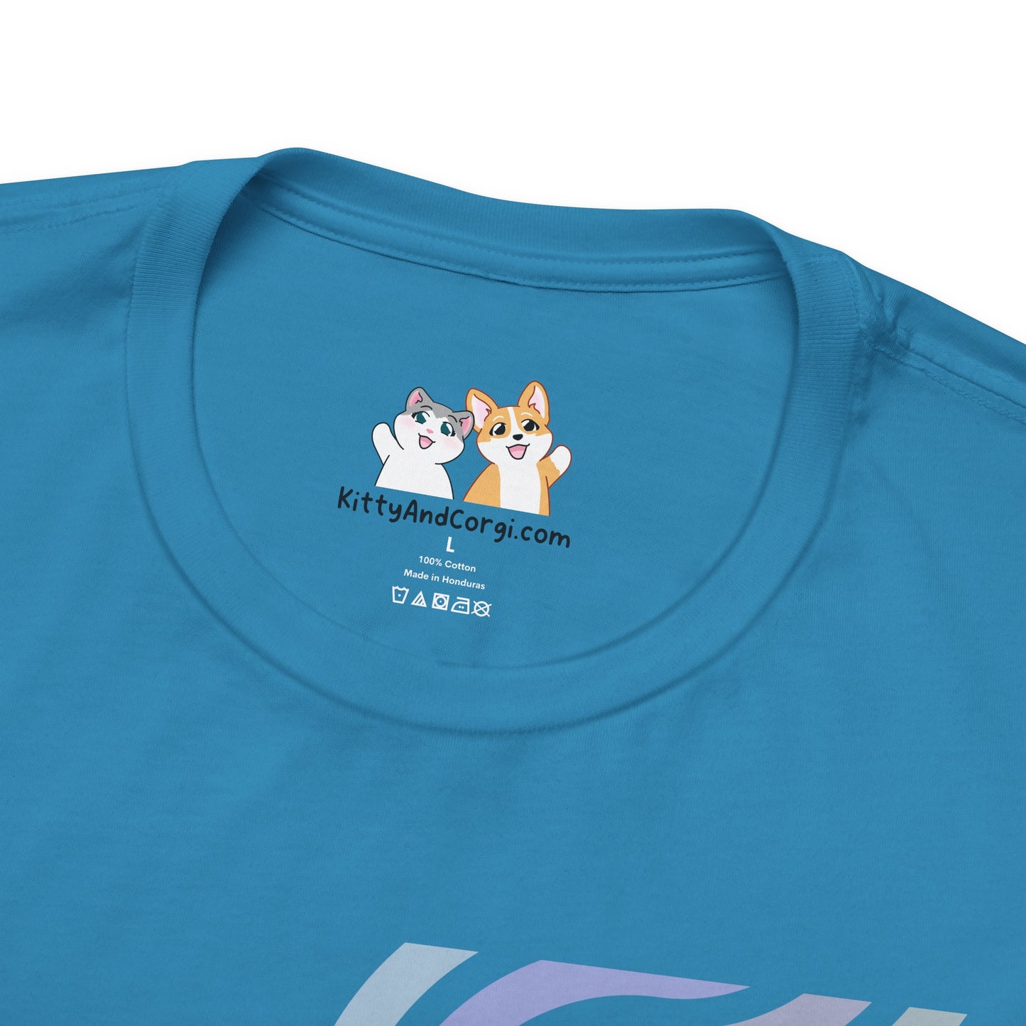 Corgi - Groovy Series - Stay Focused - Super Soft Cotton Airlume Unisex T-Shirt (Horizontal Graphic)