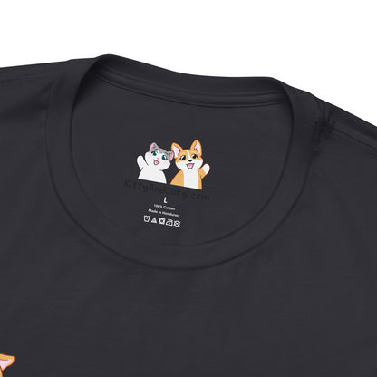 Corgi Reading a Book - Super Soft Cotton Airlume Unisex T-Shirt
