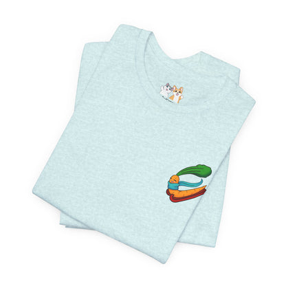 Kitty and Corgi - CarrotWorm Goes Sledding! — Super Soft Cotton Airlume Unisex T-Shirt