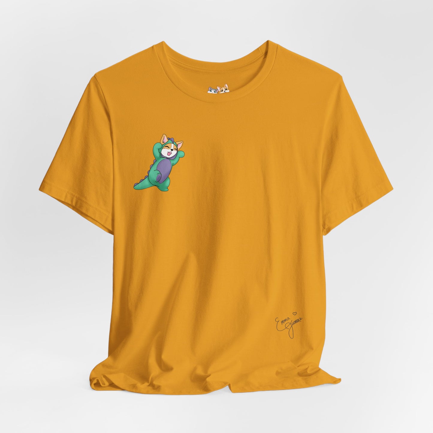 Kitty and Corgi — Corgi-zilla Dino Stomps — Super Soft Cotton Airlume Unisex T-Shirt