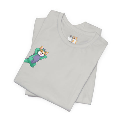 Kitty and Corgi — Corgi-zilla Dino Stomps — Super Soft Cotton Airlume Unisex T-Shirt