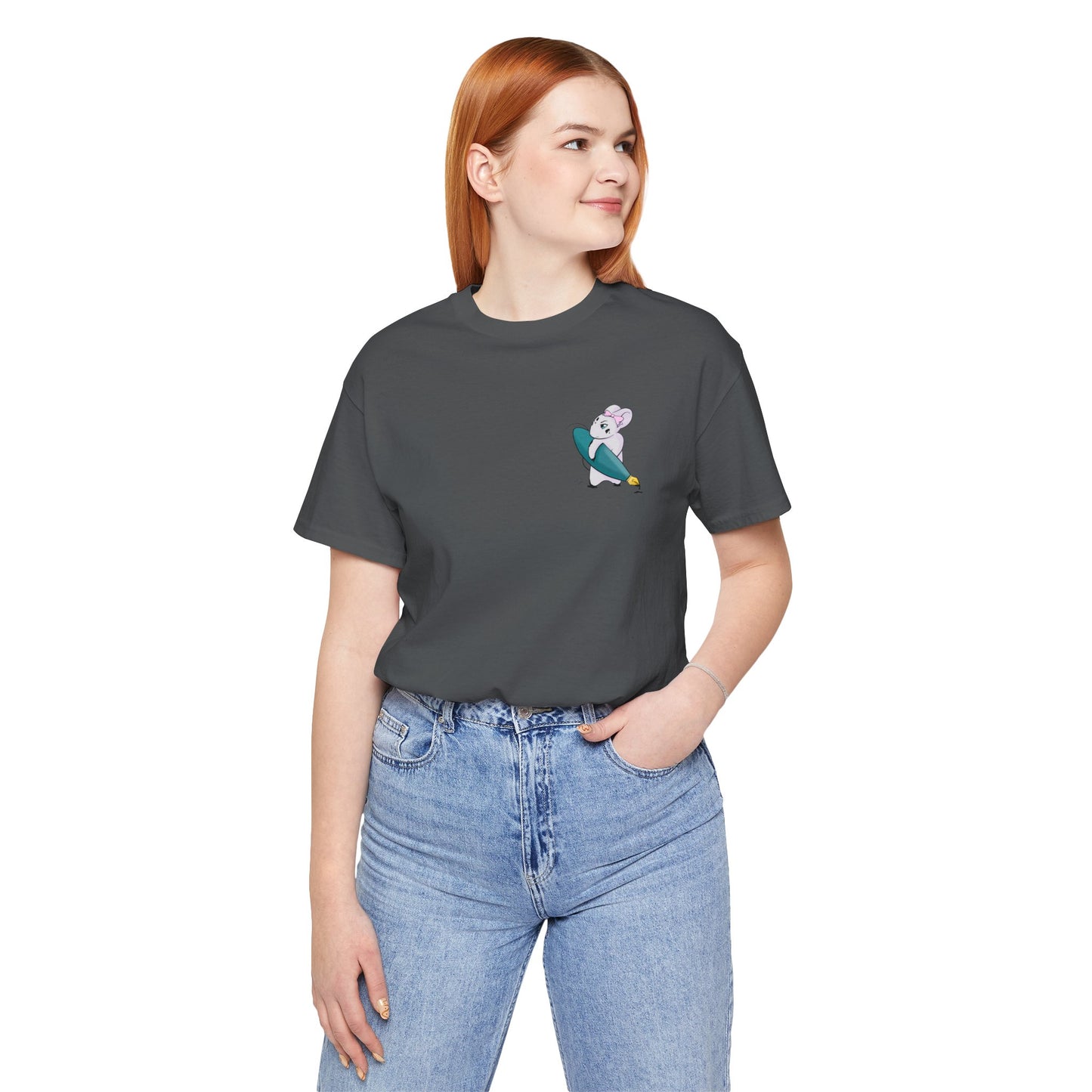 Stella the Ink Mouse — Super Soft Cotton Airlume Unisex T-Shirt
