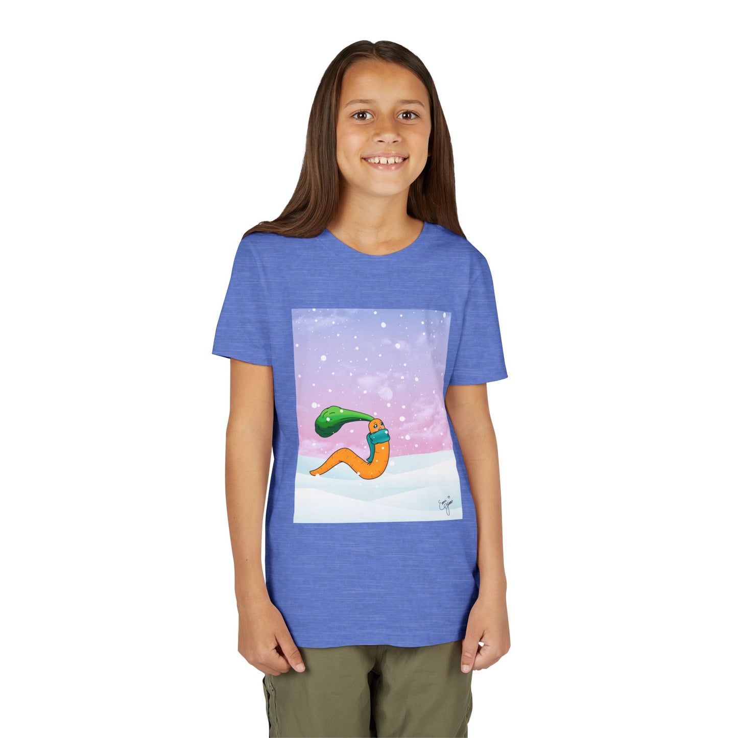 Youth Tee — CarrotWorm's Snowy Wonder - Unisex Youth/ Children's Graphic Tee