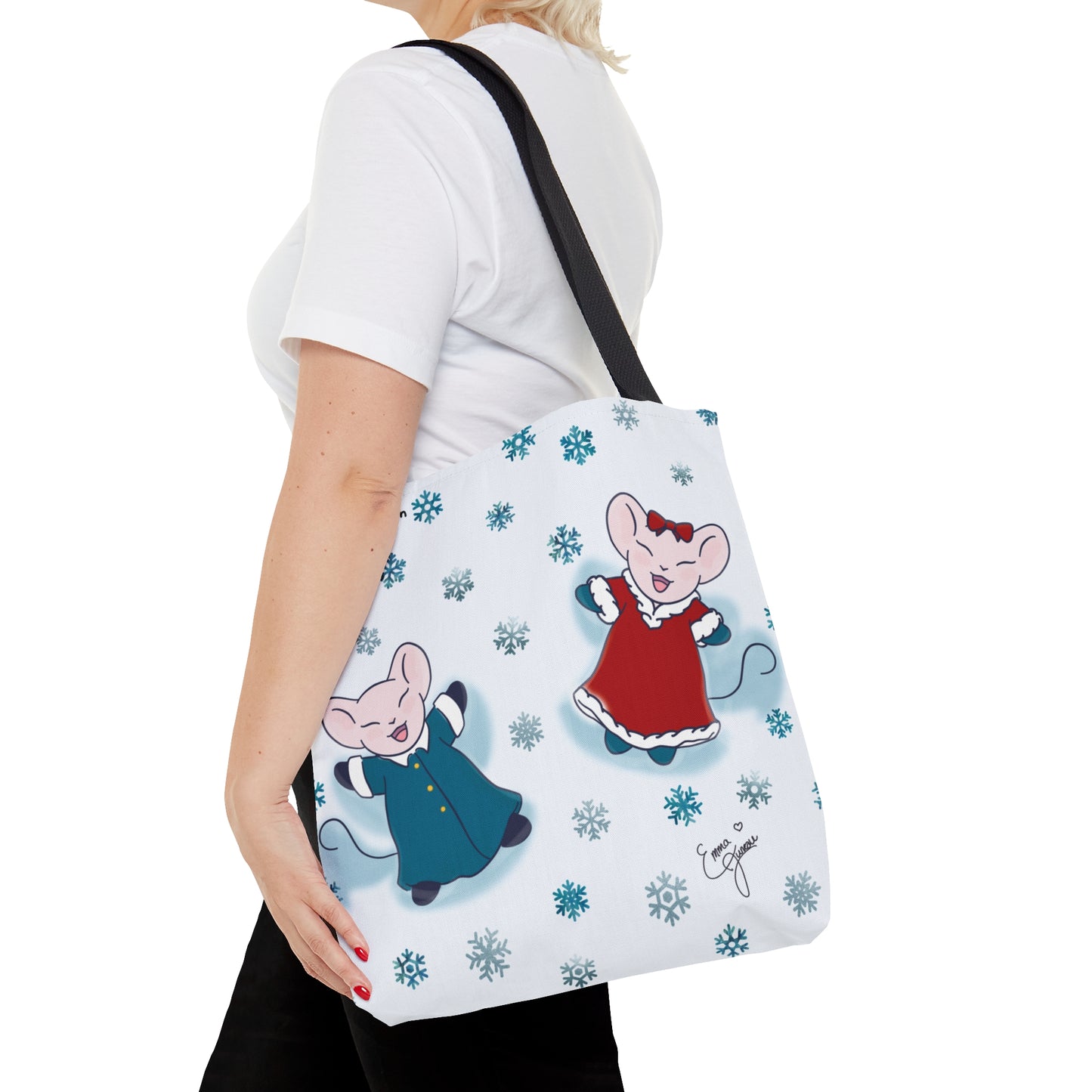 Snow Angel Mousies Tote Bag