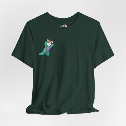 Kitty and Corgi — Corgi-zilla Dino Stomps — Super Soft Cotton Airlume Unisex T-Shirt