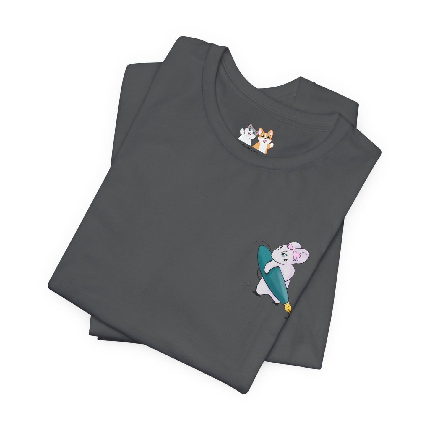 Stella the Ink Mouse — Super Soft Cotton Airlume Unisex T-Shirt