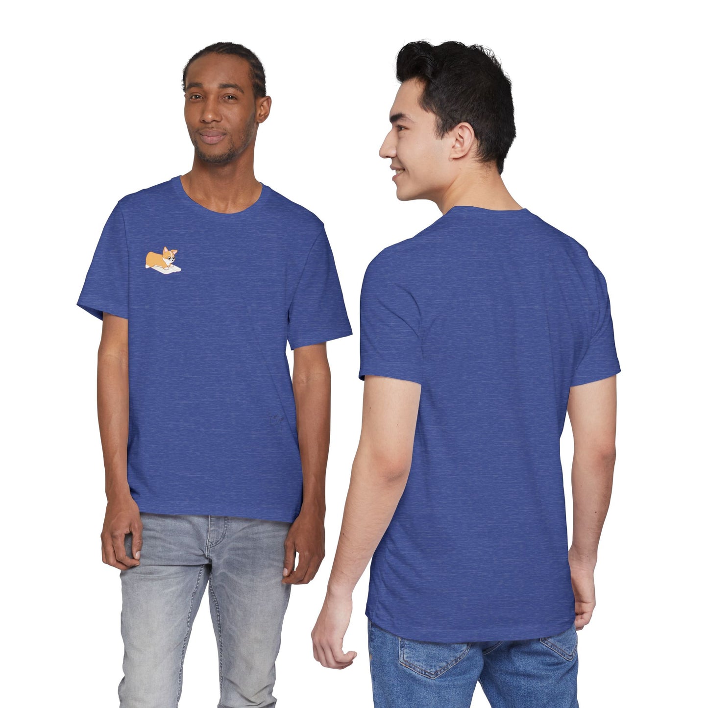 Corgi Reading a Book - Super Soft Cotton Airlume Unisex T-Shirt