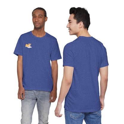 Corgi Reading a Book - Super Soft Cotton Airlume Unisex T-Shirt