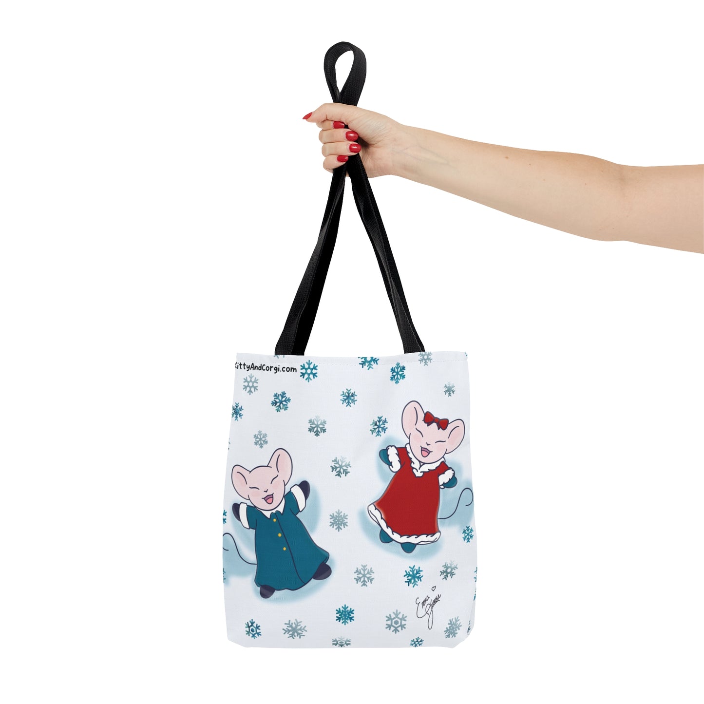 Snow Angel Mousies Tote Bag