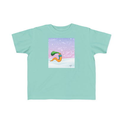 Toddler Cotton Tee – CarrotWorm's Snowy Wonder