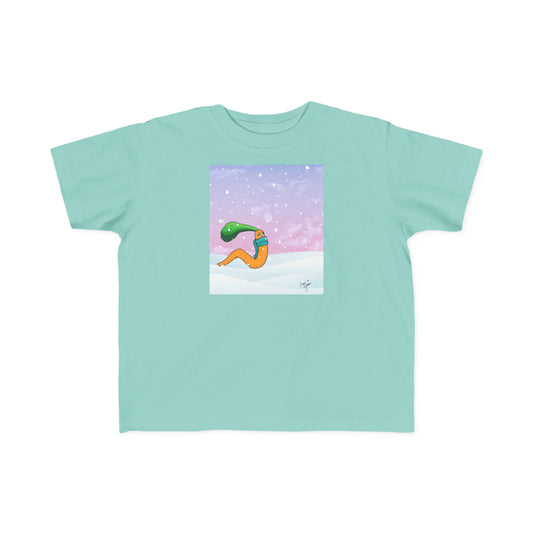 Toddler Cotton Tee – CarrotWorm's Snowy Wonder