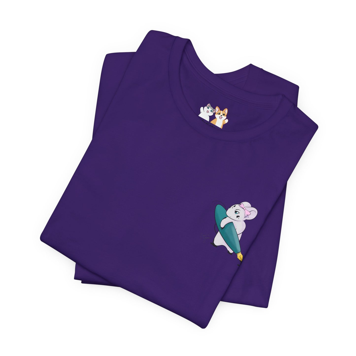 Stella the Ink Mouse — Super Soft Cotton Airlume Unisex T-Shirt