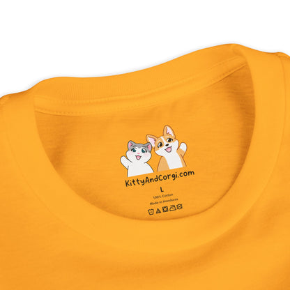 Youth Tee — Kitty loves Autumn - Fueled by Happy Thoughts - Unisex Youth/ Children's Graphic Tee