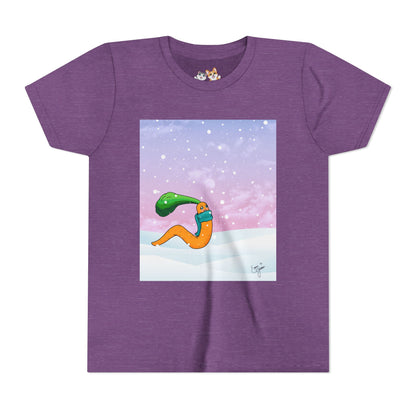Youth Tee — CarrotWorm's Snowy Wonder - Unisex Youth/ Children's Graphic Tee