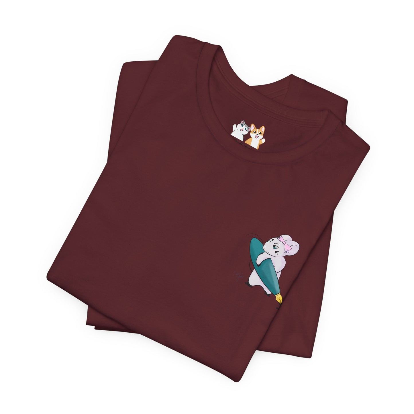 Stella the Ink Mouse — Super Soft Cotton Airlume Unisex T-Shirt