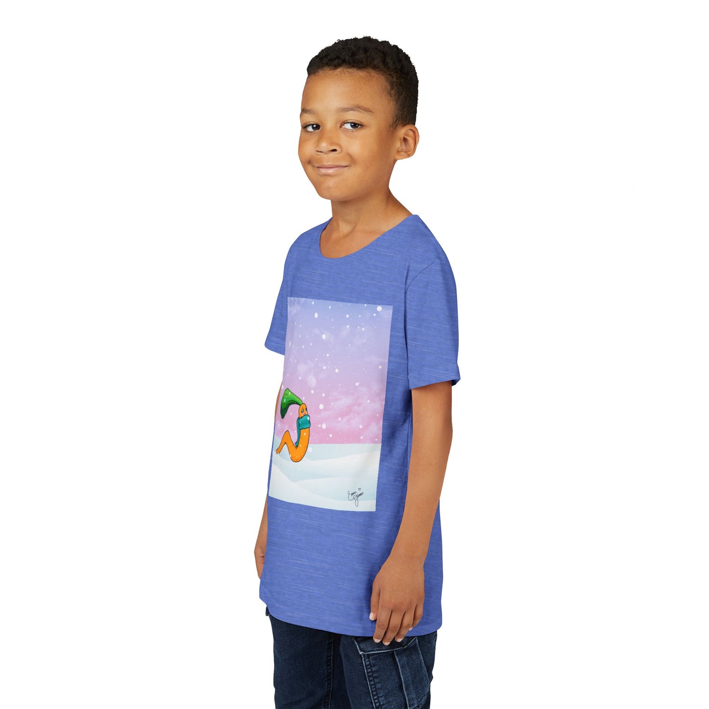 Youth Tee — CarrotWorm's Snowy Wonder - Unisex Youth/ Children's Graphic Tee