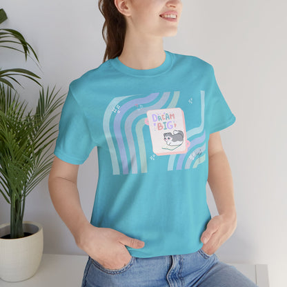 Kitty - Dream Big - Super Soft Cotton Airlume Unisex T-Shirt (Horizontal Graphic)