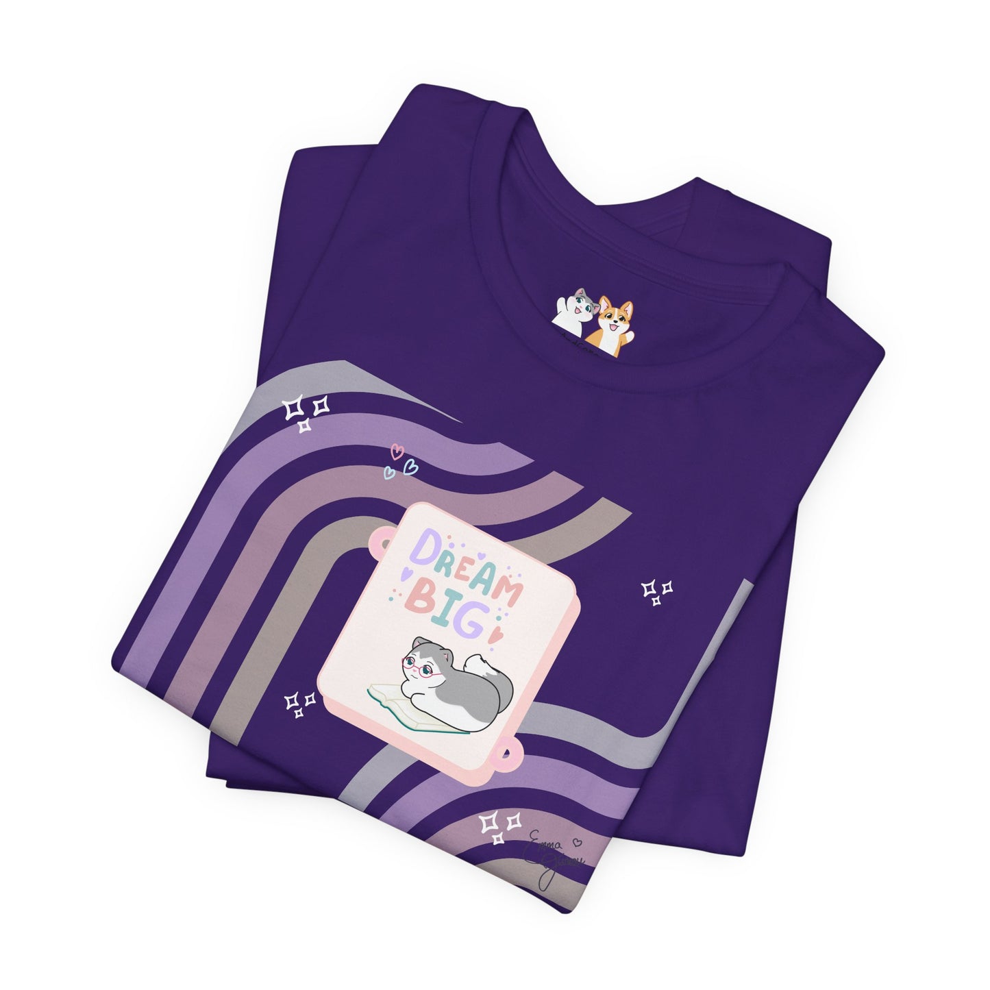 Kitty - Dream Big - Super Soft Cotton Airlume Unisex T-Shirt (Horizontal Graphic)