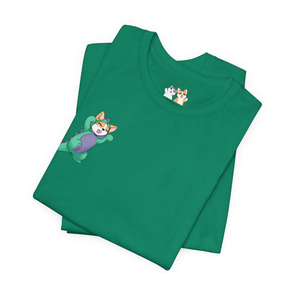 Kitty and Corgi — Corgi-zilla Dino Stomps — Super Soft Cotton Airlume Unisex T-Shirt