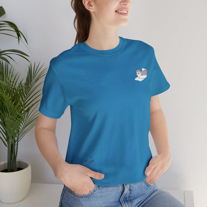 Kitty Reading a Book - Super Soft Cotton Airlume Unisex T-Shirt