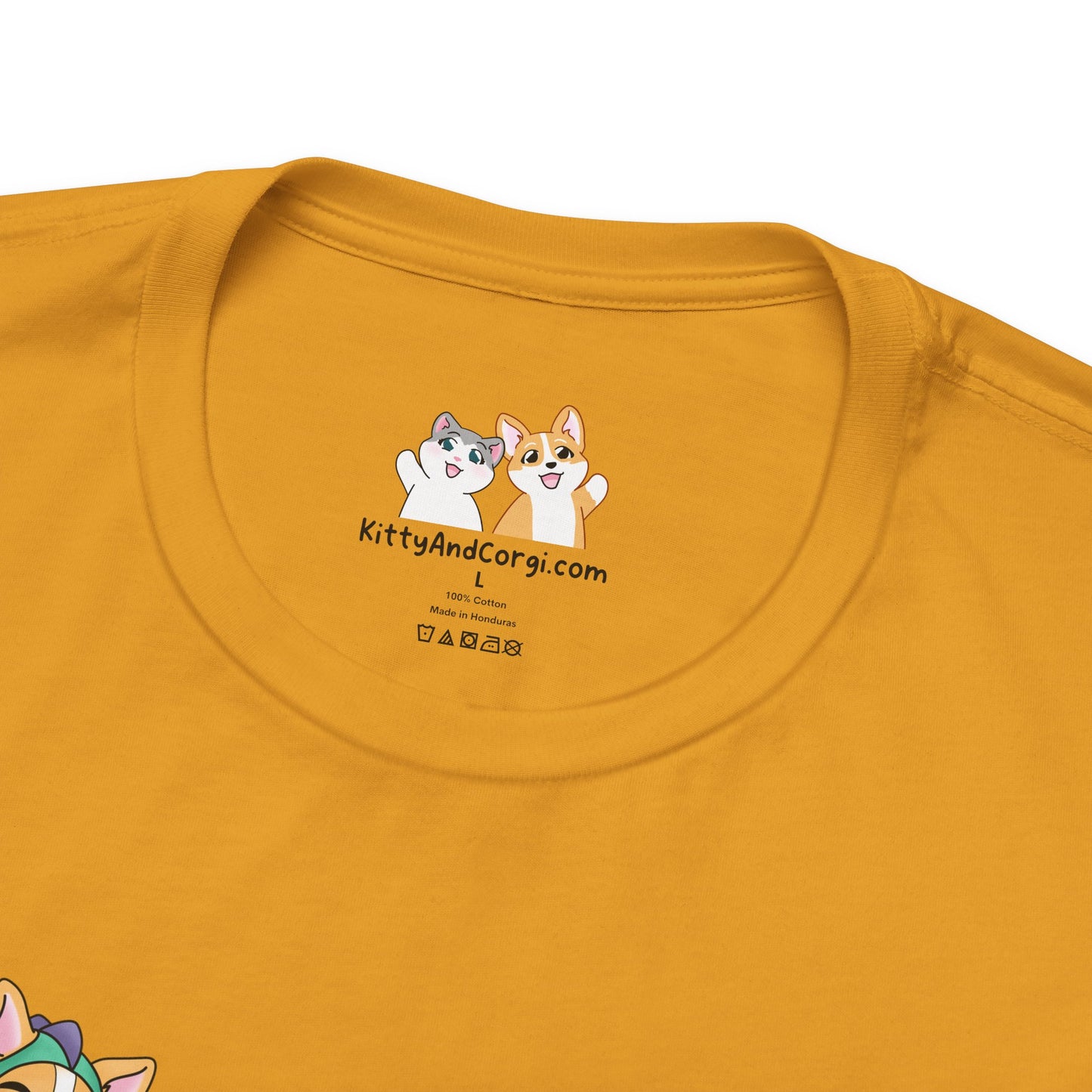 Kitty and Corgi — Corgi-zilla Dino Stomps — Super Soft Cotton Airlume Unisex T-Shirt