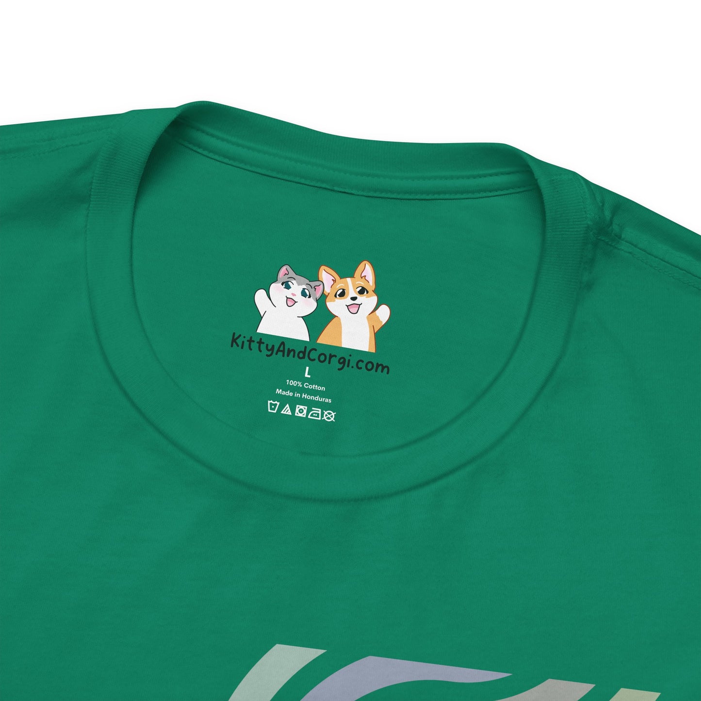 Corgi - Groovy Series - Stay Focused - Super Soft Cotton Airlume Unisex T-Shirt (Horizontal Graphic)