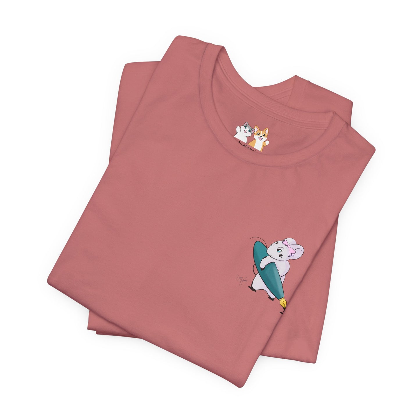 Stella the Ink Mouse — Super Soft Cotton Airlume Unisex T-Shirt