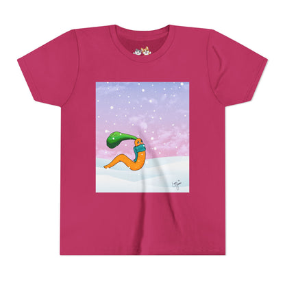 Youth Tee — CarrotWorm's Snowy Wonder - Unisex Youth/ Children's Graphic Tee