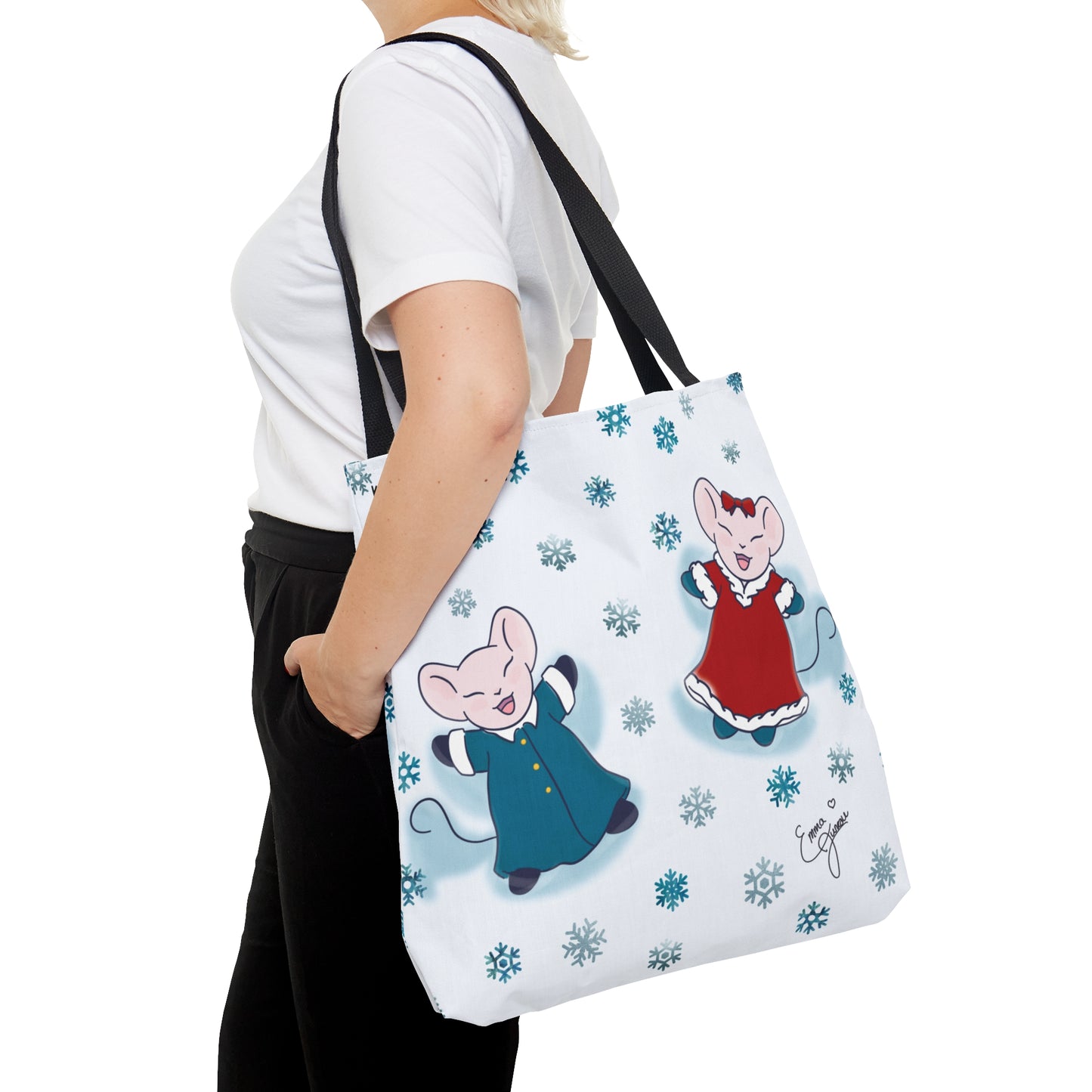 Snow Angel Mousies Tote Bag