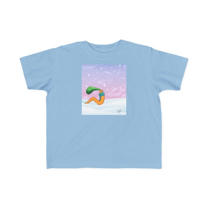 Toddler Cotton Tee – CarrotWorm's Snowy Wonder