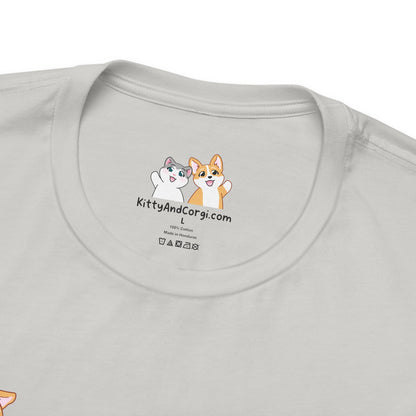 Corgi Reading a Book - Super Soft Cotton Airlume Unisex T-Shirt