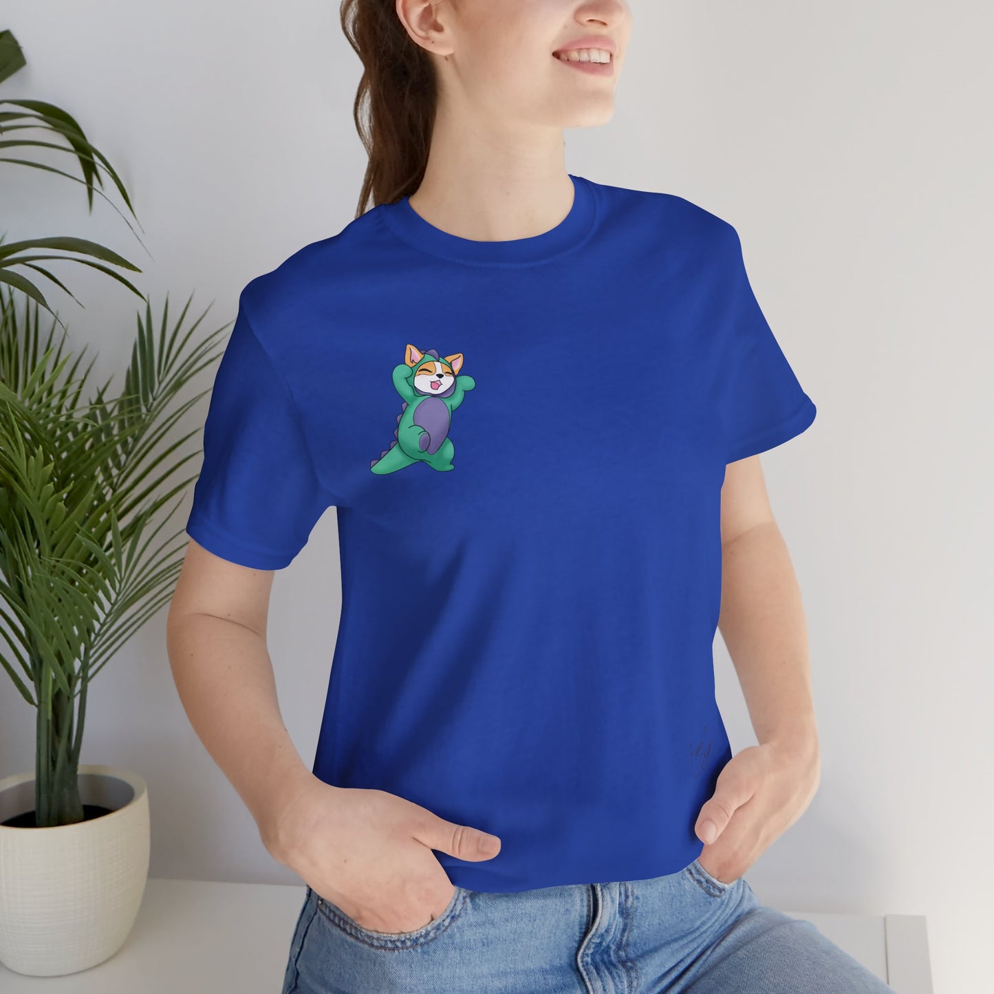 Kitty and Corgi — Corgi-zilla Dino Stomps — Super Soft Cotton Airlume Unisex T-Shirt
