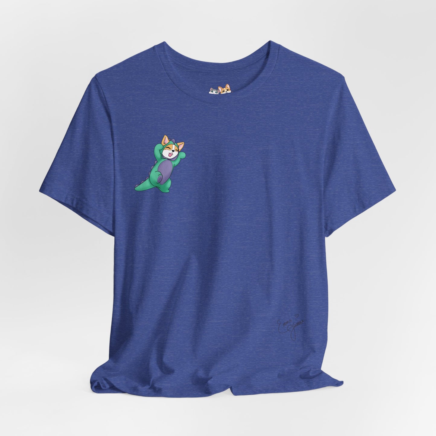 Kitty and Corgi — Corgi-zilla Dino Stomps — Super Soft Cotton Airlume Unisex T-Shirt