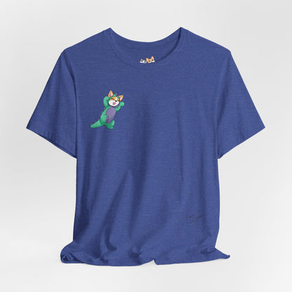 Kitty and Corgi — Corgi-zilla Dino Stomps — Super Soft Cotton Airlume Unisex T-Shirt